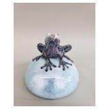 Signed Stuart Abelman art glass sculpture