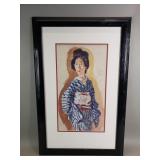 Signed Willem Dooijewaard gouache portrait