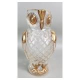 Vintage Leopold Palda Wien-style glass owl pitcher