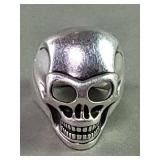 Signed Thomas Sabo sterling silver skull ring