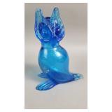 Hand blow art glass owl figurine