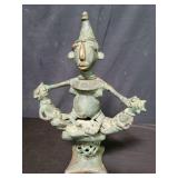 Vintage African Tikar bronze sculpture