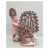Igbo Agbogho Mmwo carved wood helmet mask
