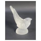 Vintage frosted glass bird in the style of a