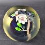 Vintage signed Abelman art glass floral