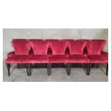Group of 11 modern upholstered dining chairs