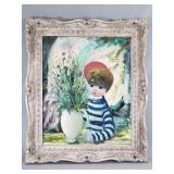 Signed Nino Giuffrida oil on canvas portrait,