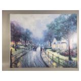 Thomas Kinkade hand highlighted print