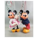 Vintage Minnie and Mickey marionettes