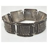Vintage Peruvian sterling silver panel link