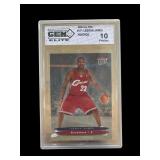 2004 Ultra LeBron James rookie card graded 10
