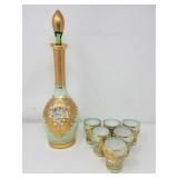 Venetian morano glass decanter set