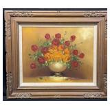 Vintage framed, oil on canvas painting