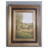 Vintage signed oil painting on board