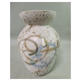 Vintage speckled cream studio pottery vase