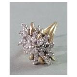 14k gold and diamond ring