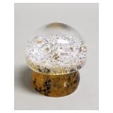 Signed art glass paperweight