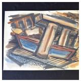 Vintage P. Resnack signed watercolor painting