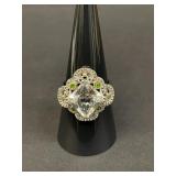Vintage sterling silver and cubic zirconia ring