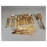 Group of Korean plated flatware