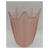 Mid-century Viking Glass pink satin art glass