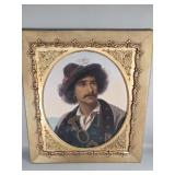 Signed John C. Aviles oil on canvas portrait after