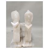 Pair of vintege onyx bookleds