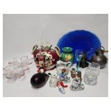 Vintage items - glassware, teapot, vases