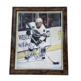 Framed Luke Robitaille 8 x 10 photo in blue