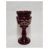 Antique bohemian ruby red mantle lustre