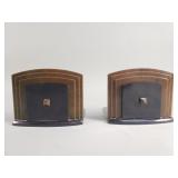 Art deco book ends made of bakelite and metal