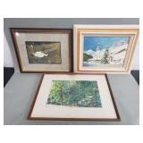 Signed oil on canvas and watercolor bundle