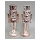 Pair of copper tone chrome nut crackers