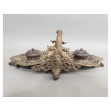 Victorian style brass inkwell