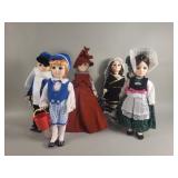 5 vintage Effanbee dolls