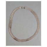 Italian sterling silver herringbone braided