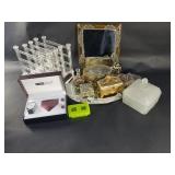 Group of jewelry boxes, costume jewelry,
