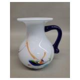 studio art glass pitcher