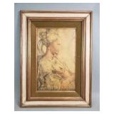 Traditional lithograph of Parmigianino