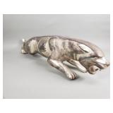 Charles Valton silver plate bronze jaguar