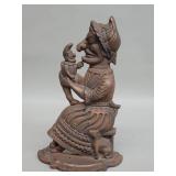 Vintage cast iron Punch and Judy door stop