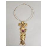 Vintage Salvador Teran for Marbel gold plated