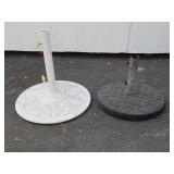 Pair of metal umbrella stands
