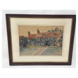 1918 signed J.A Chambers watercolor painting
