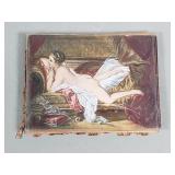 Antique signed nude oil painting
