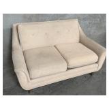 Mid century modern upholstery settee
