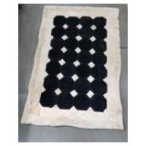 Cowhide throw rug