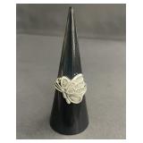 Vintage sterling silver butterfly ring
