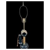 Vintage brass and metal telephone lamp