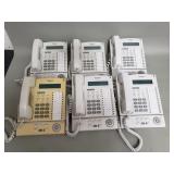 Six Panasonic KX-T7633 Digital Super Hybrid System